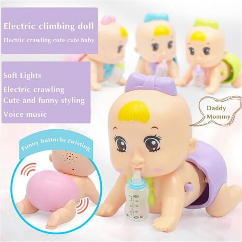Jouets Poupée Jouet Crawling Dolls Play Toy Avec Des Lumières De Musique Bébé Électrique Pour Enfants