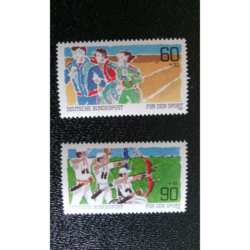 Timbre Allemagne (Rfa) Yt 959 A 960 Sports Aid 1982. Sports De Loisirs, Sports Pour Personnes Handicapées
