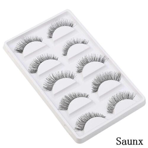 Faux Cils Individuels 5 Paires Épaisses Longues Partie Faux Cils Noir Faux Cils 