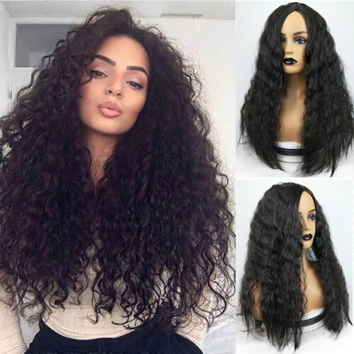 Rare Beauté À La Mode Perruque Aux Cheveux Longs Bouclés Deux Bretelles Réglables Avec Maille De Capuchon Intérieur Qui Peuvent Être Enroulées À Une Position Fixe Pour S'adapter À La Tête