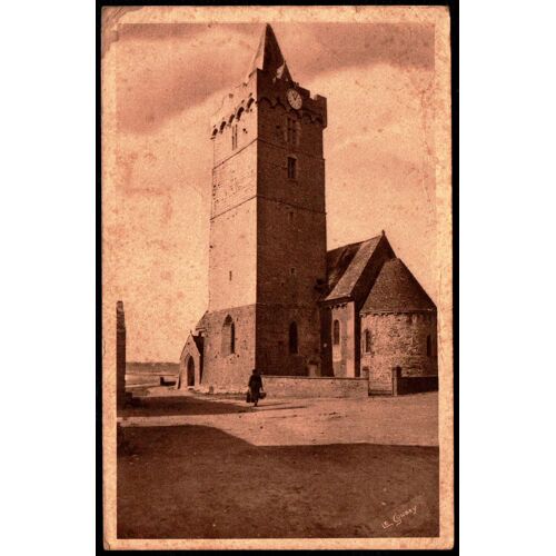 Carte Postale Ancienne, France, Manche ( 50 ), Port Bail, Église Notre Dame
