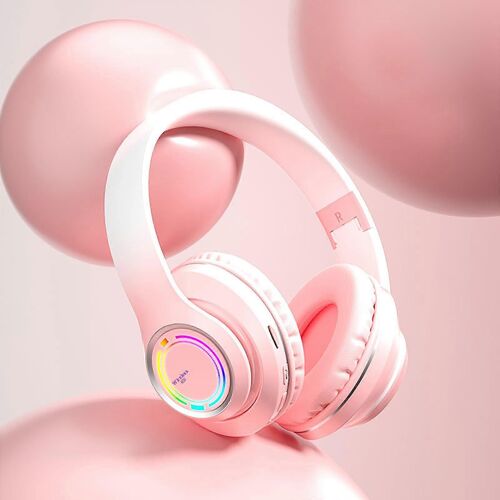 Clearance Gradient Colored Light Emitting Bluetooth Headphones, Populaire Jeu Casque sans fil