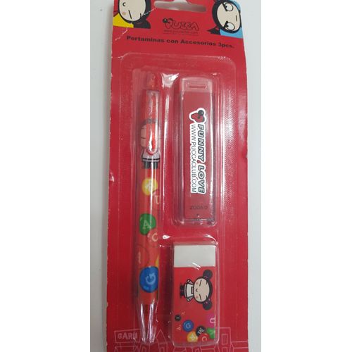 Set Rentrée Scolaire / Criterium Avec Mines De Rechange + Gomme / Pucca