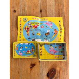 Puzzle Carte Du Monde En Chinois 60 Pcs