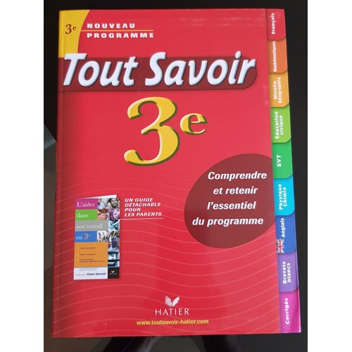 Tout Savoir 3è