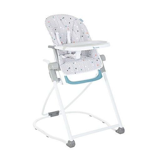 Chaise Haute Compacte Chevrons Grise - Badabulle