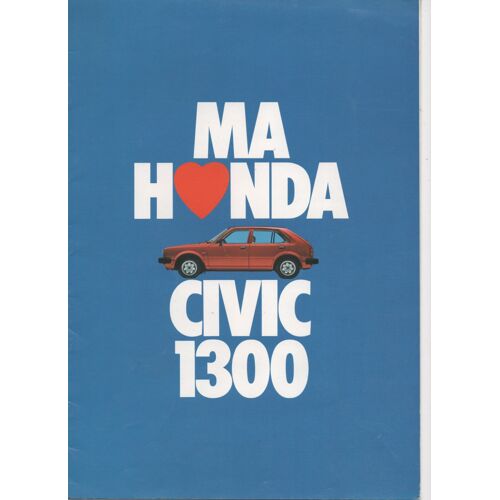 Ma Honda Civic 1300 Catalogue Publicitaire