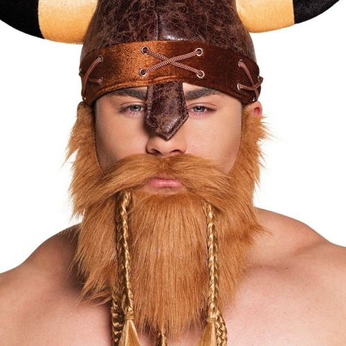 Barbe Rousse Viking Avec Tresses