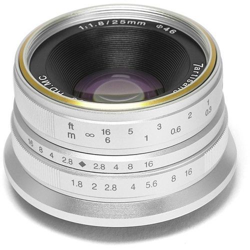 7artisans 25mm f/1.8 pour Fujifilm X Mount (Argent)
