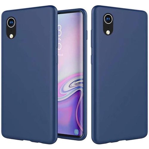 Iphone Xr Coque Ultra Mince Liquide Pour Gel Doux Microfibre De Caoutchouc Rayure Protecteur Cas(Bleu)