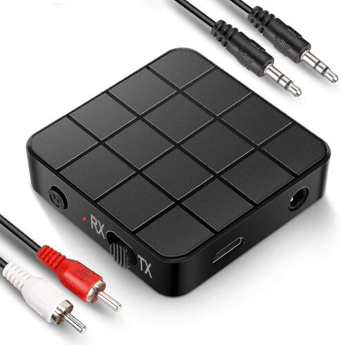 Récepteur émetteur Bluetooth 5.0 2 en 1 Adaptateur audio Bluetooth pour système stéréo domestique