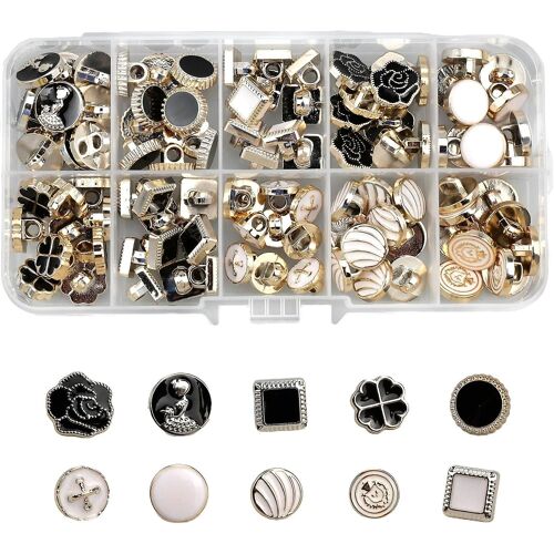 100 Pcs Coudre En Faux Boutons De Perle, Strass Cristal Vintage Couture Bouton