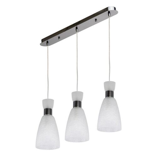 Paris Prix - Plafonnier 3 Têtes Métal "Viyel" 40cm Blanc