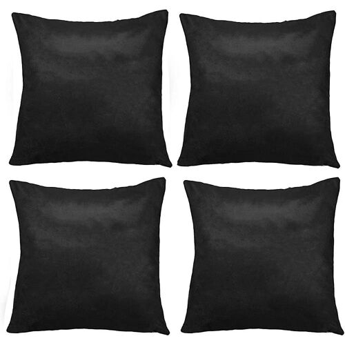 Pack Acsergery De 4 Noir Doux Jeter Oreiller Coussin Housse Home Decor Amis Tv Show Cadeau Épais