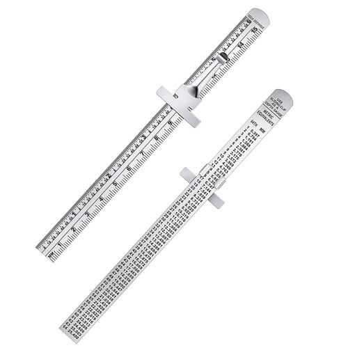 Ensemble De 2 Règles En Métal (6 Pouces, 15 Cm) Avec Clips Détachables