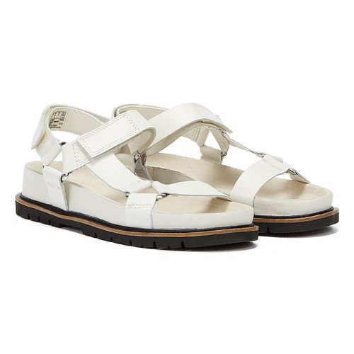 Clarks Orianna Sporty Leather Sandales Blanches Pour
