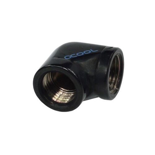 Alphacool Coude 1/4" 90° Femelle / Femelle - Noir Profond