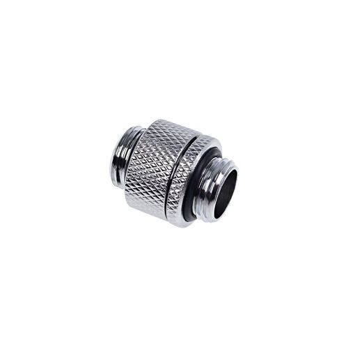 Alphacool Eiszapfen double nippel rotatable G1/4 outer thread to G1/4 outer thread - Adaptateur de raccordement du système de refroidissement par liquide - chrome, nickel argenté