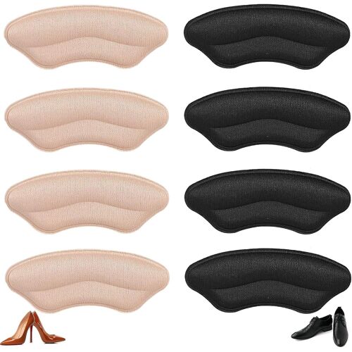8 Pcs Heel Pads - Inserts De Coussin De Talon Souples, Doublures De Talon Parfaites Pour Les Femmes, Les Hommes, La Plupart Des Chaussures