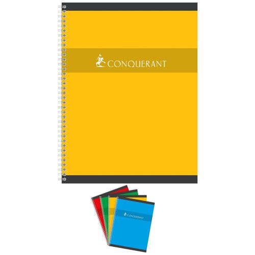 Conquérant Lot De 2 Cahiers Reliure Intégrale 24 X 32 Cm 180p 70g Petits Carreaux Coloris Aléatoire