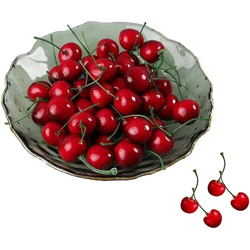 20pcs Acsergery Gift Artificielle Lifelike Simulation Cherries Fake Fruit Model