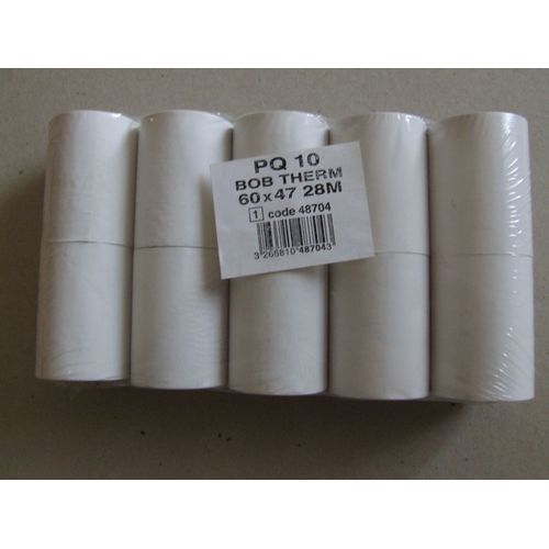 Paquet De 10 Bobines Papier Thermique 60x47mm