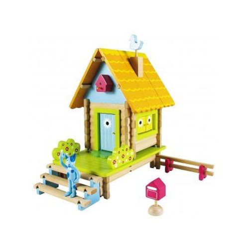 Jouet En Bois : Maison Jolieville - Chalet - Jeu De Construction