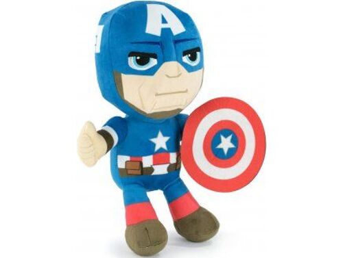 Peluche Avengers Captain america 31 cm - Super Héros - Doudou Dc Enfant Nouveaute