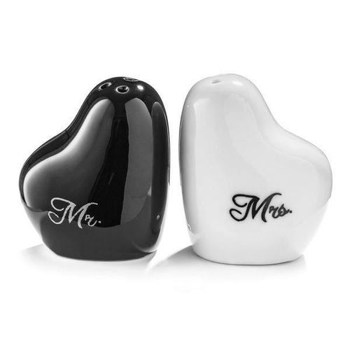 Duo Sel Poivre Coeur Mr Et Mrs Saliere Et Poivriere