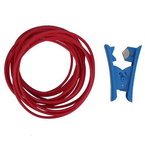 Kit de coupe de tube en PTFE Tuyau de tuyau Outils de coupe de tube Bowden compatible avec Tuyau PE PU ID 2.0mm OD 4.0mmRouge