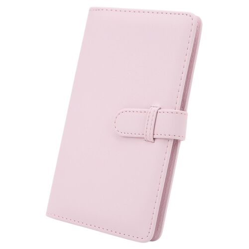 3 Pouces 108 Poches Album Photo En Cuir Pu Mini Album Photo Compatible Avec Les Billets De Cinéma Cartes De Visite Rose Cerise Clair