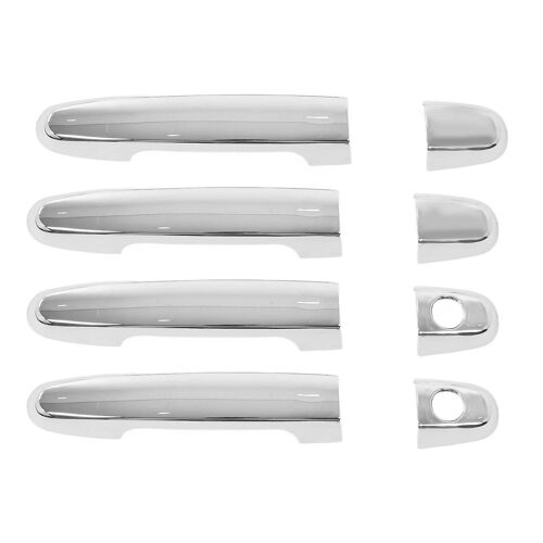 8 Pièces Chrome Poignée De Porte Extérieure Couvercle Garniture Autocollant De Remplacement Compatible Hilux Vigo 20052014