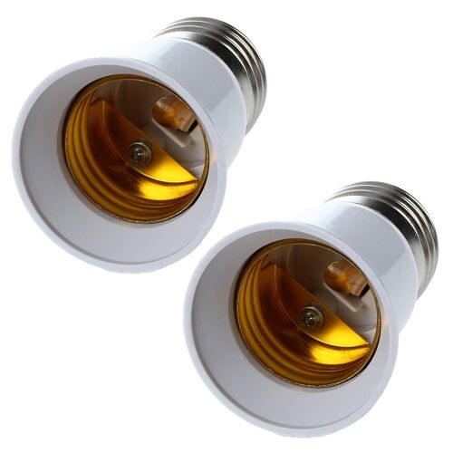 3x E27 À E27 Porte-Ampoule Argent Blanc Adaptateur Prolongateur-B8