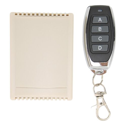 Télécommande sans fil 433 MHz 10A 4 canaux RF télécommande relais commutateur compatible avec le contrôle industriel de porte électrique 12V-YM