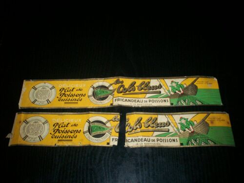 Étiquette Ancienne Les Cols Bleus Fricandeau De Poissons À La Bretonne