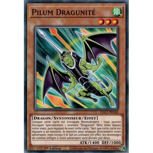 Yu Gi Oh Hac1 Fr160 Pilum Dragunité