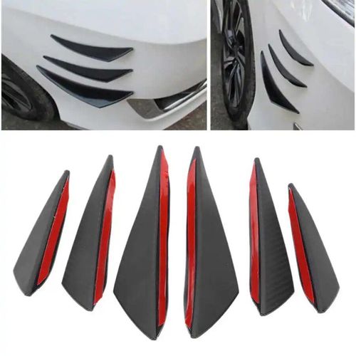 Pare-Choc Avant De Voiture En Fiber De Carbone Noir, Accessoire De Voiture, Lèvre De Séparation, Autocollant Canard, Style Universel