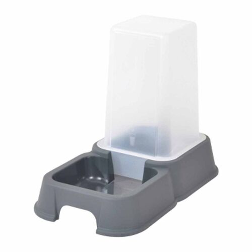 Distributeur D'eau & Croquettes "Chat" 3,5l Gris