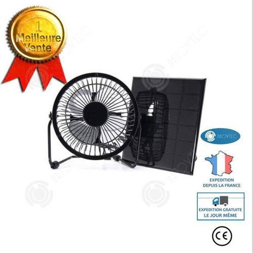 INN® Ventilateur Panneau solaire Ventilateur de camping Refroidissement extérieur Panneau solaire photovoltaïqu