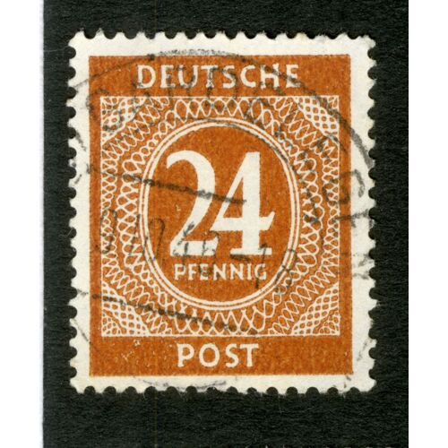 Timbre Oblitéré Deutsche Post, 24 Pfennig