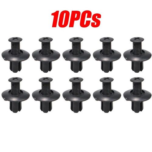 Attache Universelle En Plastique Pour Trou De Voiture, Clip Poussoir, Pare-Chocs De Voiture Noir, Garniture De Porte, Retenue De Panneau, Accessoires De Voiture, 8mm