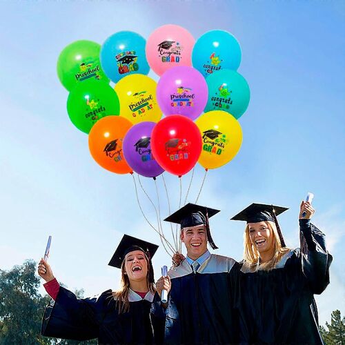 Ballons 12 pouces Graduation Saison Coloré Mixte Couleur Doctorat Chapeau Motif Fête de Graduation
