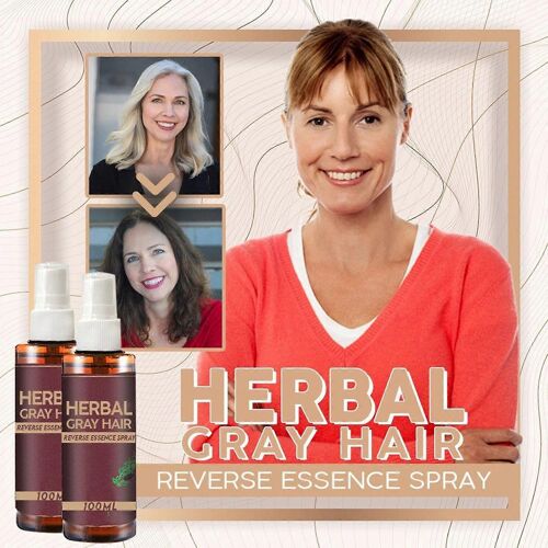 Spray Inversé Pour Cheveux À Base De Plantes Pour Inverser Les Cheveux Gris Et Devenir Noirs 100ml