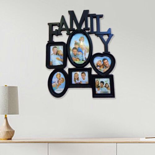 Home Decor Family Combo Photo Frame - Pvc Family Combo Cadre photo mural pour écran de bureau ou de table, le cadre peut afficher 6 photos, unique P