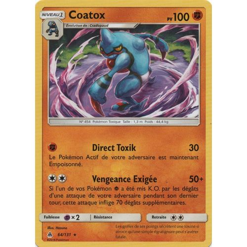 Carte Francaise Coatox 64/131 Lumière Interdite Pokemon