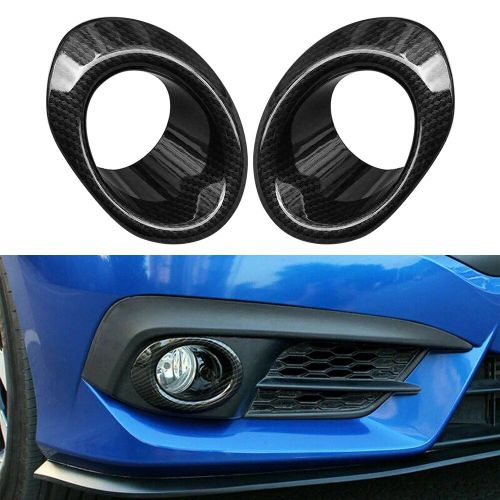 Bague De Protection Pour Phare Antibrouillard Avant En Fiber De Carbone Abs, 1 Paire, Pour Honda Civic 10th 2016 2017 2018 2019 2020 2021