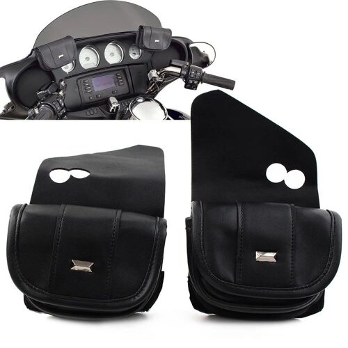 Sacs De Pare-Brise Noirs Pour Harley Touring Street, Accessoires De Moto, Pocommuniste Pour Touristes, Spécial Flhxs, 2 Pièces