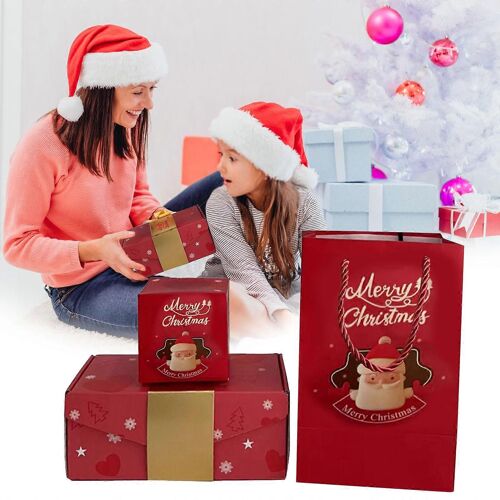 arbre de Noël pop-up avec des lumières Boîte cadeau Boîte surprise Joyeux NoëlCréation du cadeau le plus surprenant, enveloppe rouge rebondissante boîte-cadeau romantique