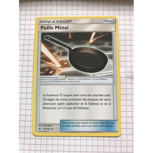 Carte Pokemon Soleil Et Lune Lumière Interdite Poêle Métal 112/131