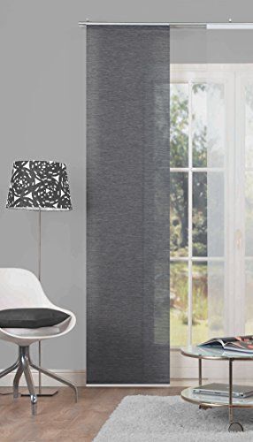 'home Fashion 86603-780anthracite H: 245x B: 60cm Panneau Coulissant ``Effet Bambou